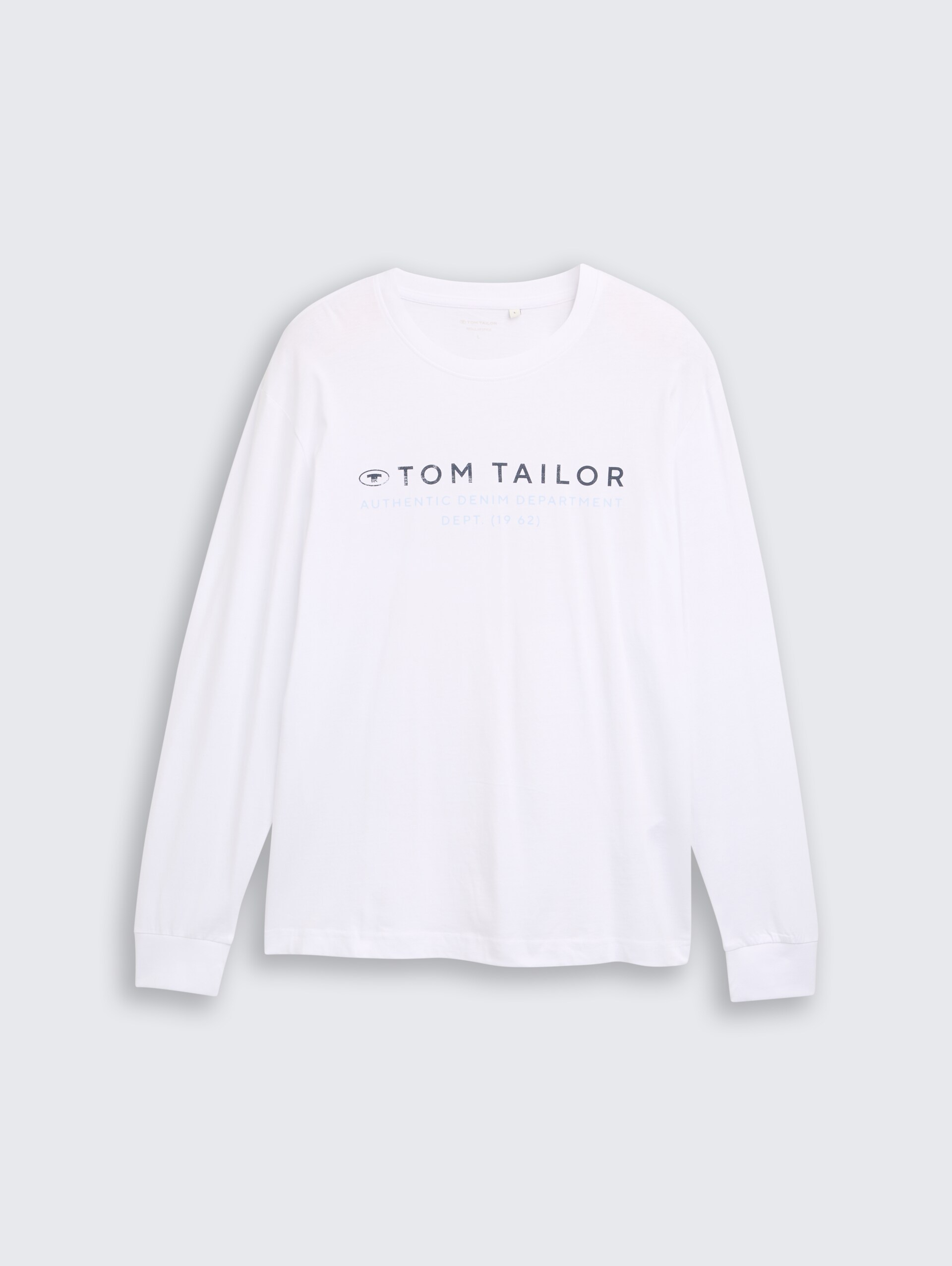Langarmshirt mit Logo-Print - White - Vorder-Produkt-Ansicht