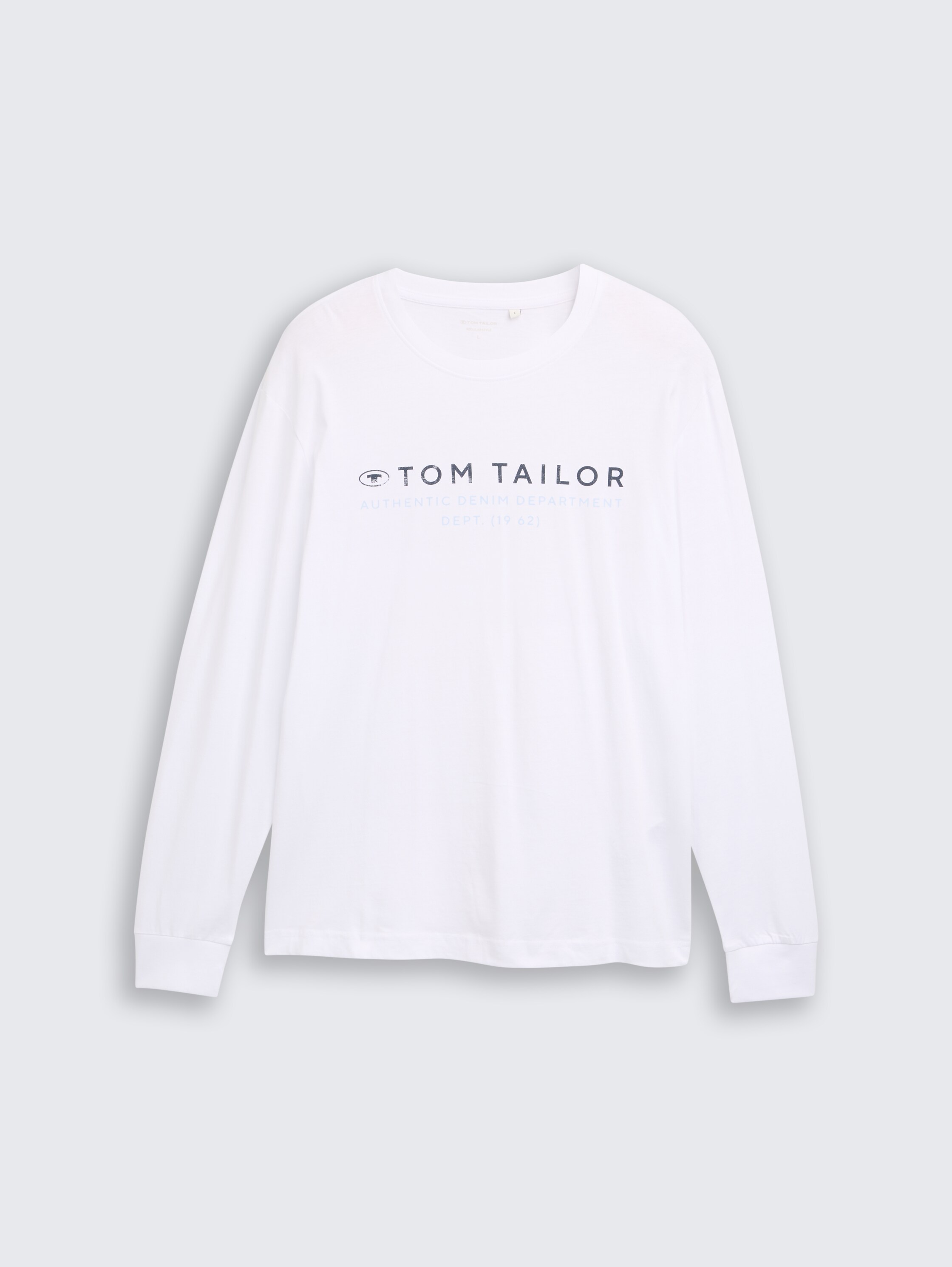 Langarmshirt mit Logo-Print - white - 