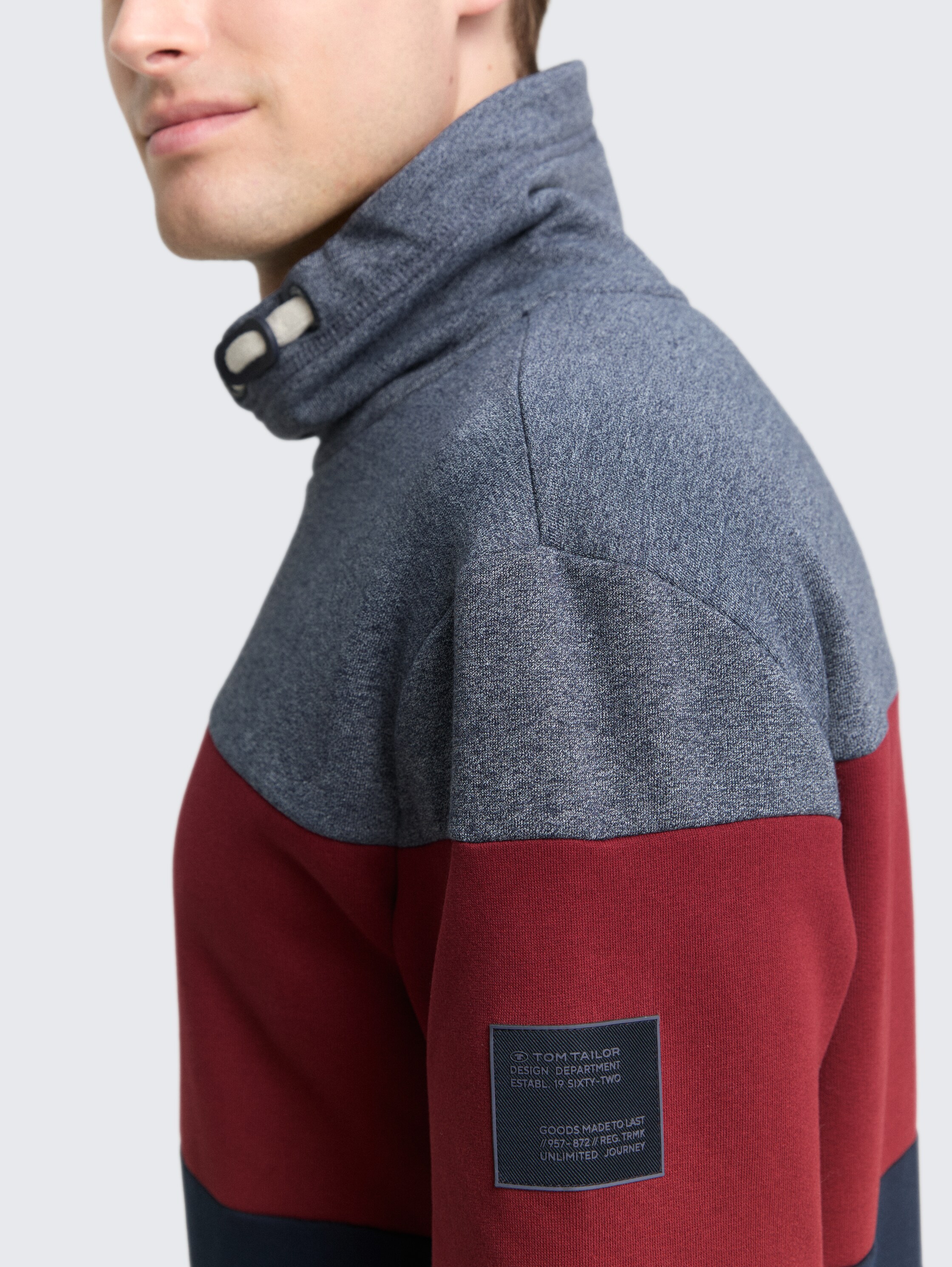 Snood Colour-block sweatshirt - cabarnet_bordeaux_red - 