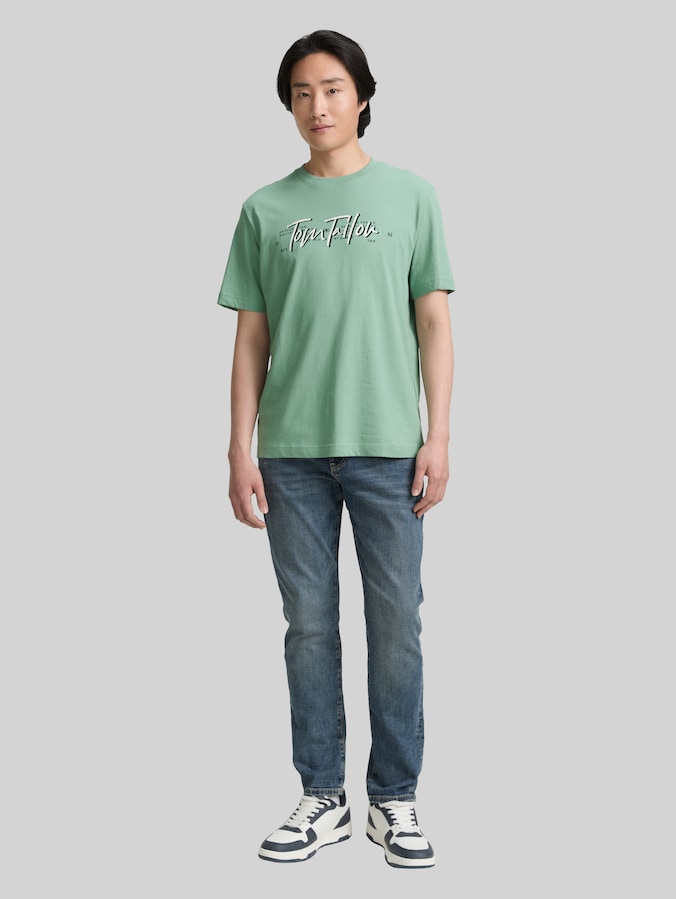 T-Shirt mit Logo-Print von Men, dust green
