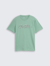 T-shirt avec logo imprimé - dust green - Vue de face du produit