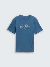 T-shirt avec logo imprimé - real teal blue - Vue de face du produit