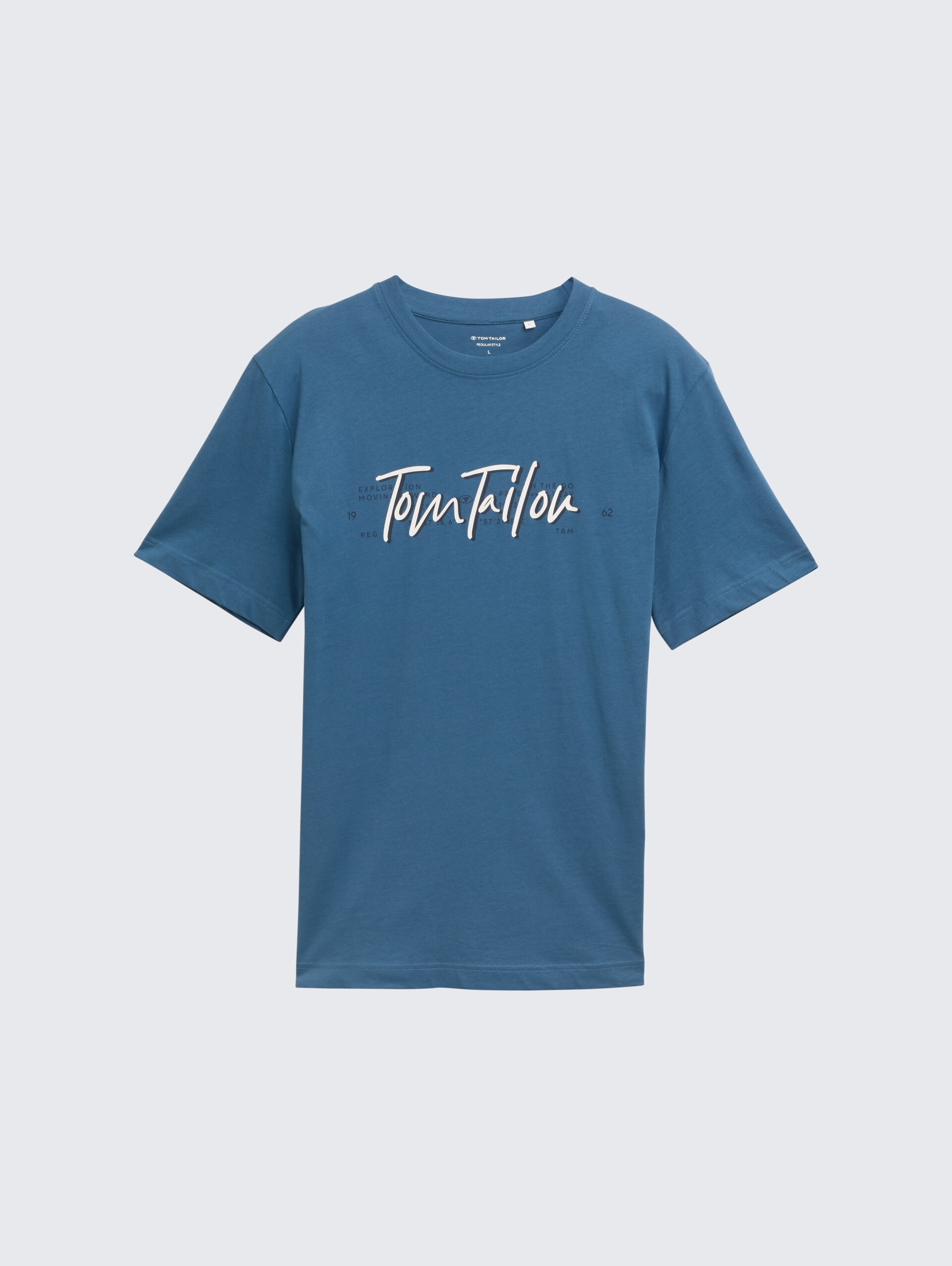 T-Shirt mit Logo-Print - real teal blue - Vorder-Produkt-Ansicht