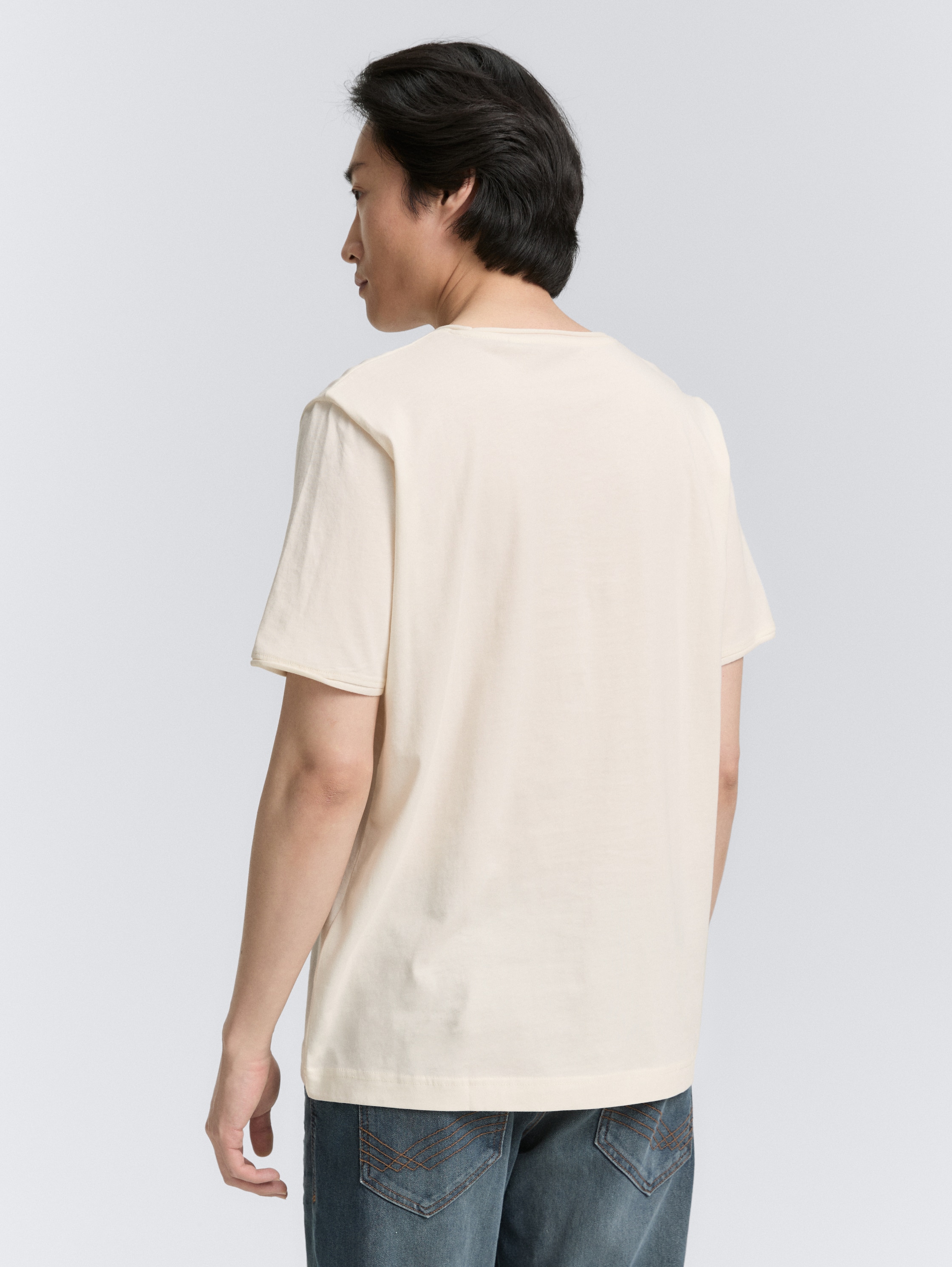 T-Shirt mit Print - gardenia_white - 