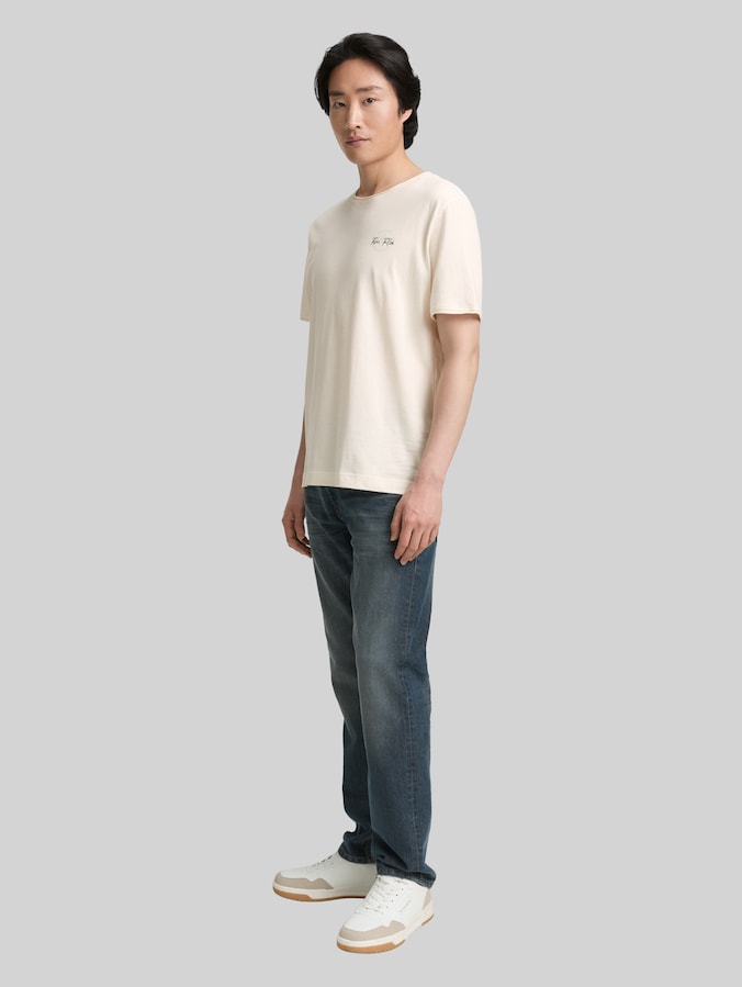 T-Shirt mit Print von Men, Gardenia White