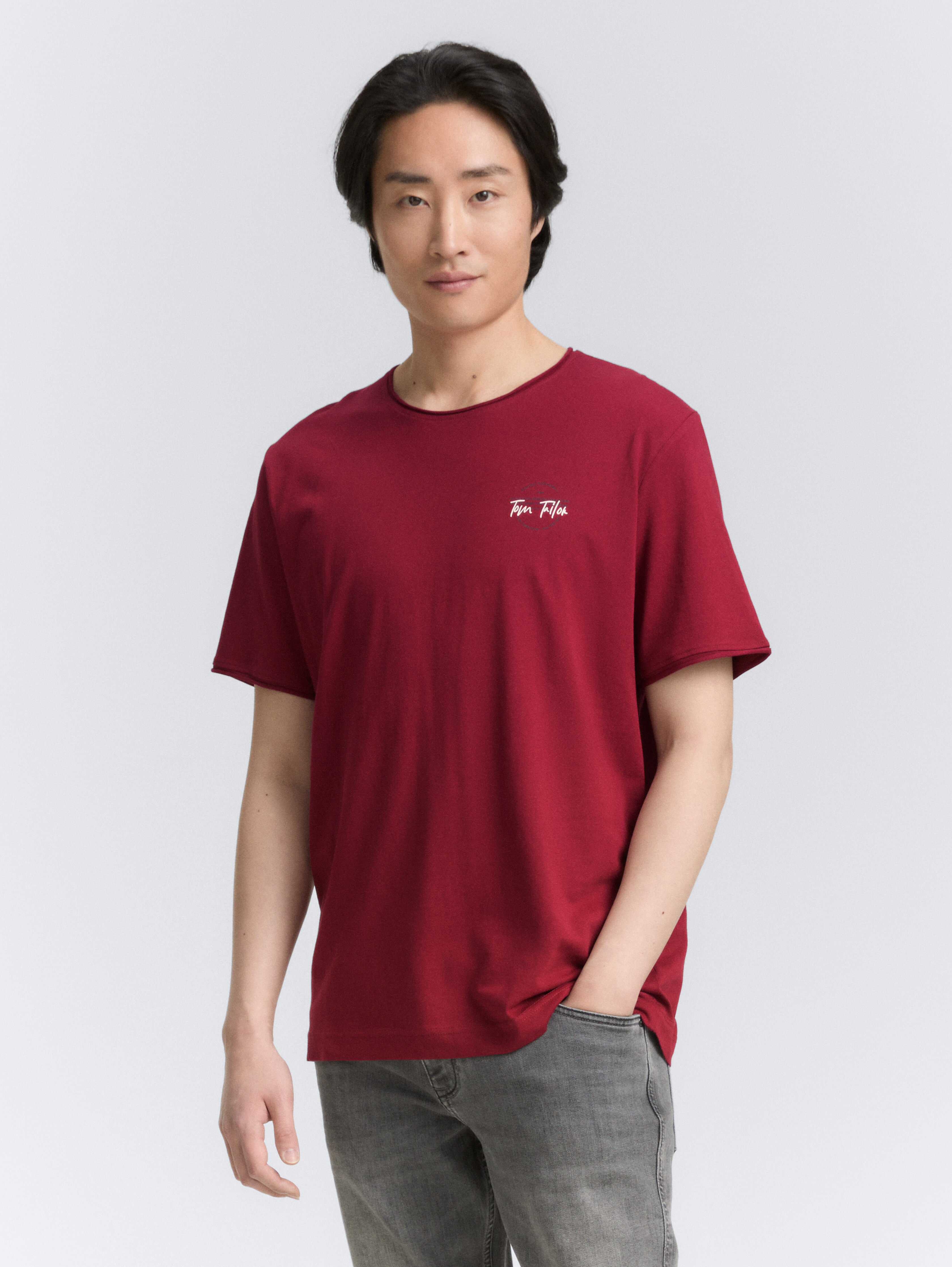 T-Shirt mit Print von Men, Deep Red