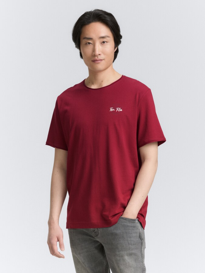 T-Shirt mit Print von Men, Deep Red