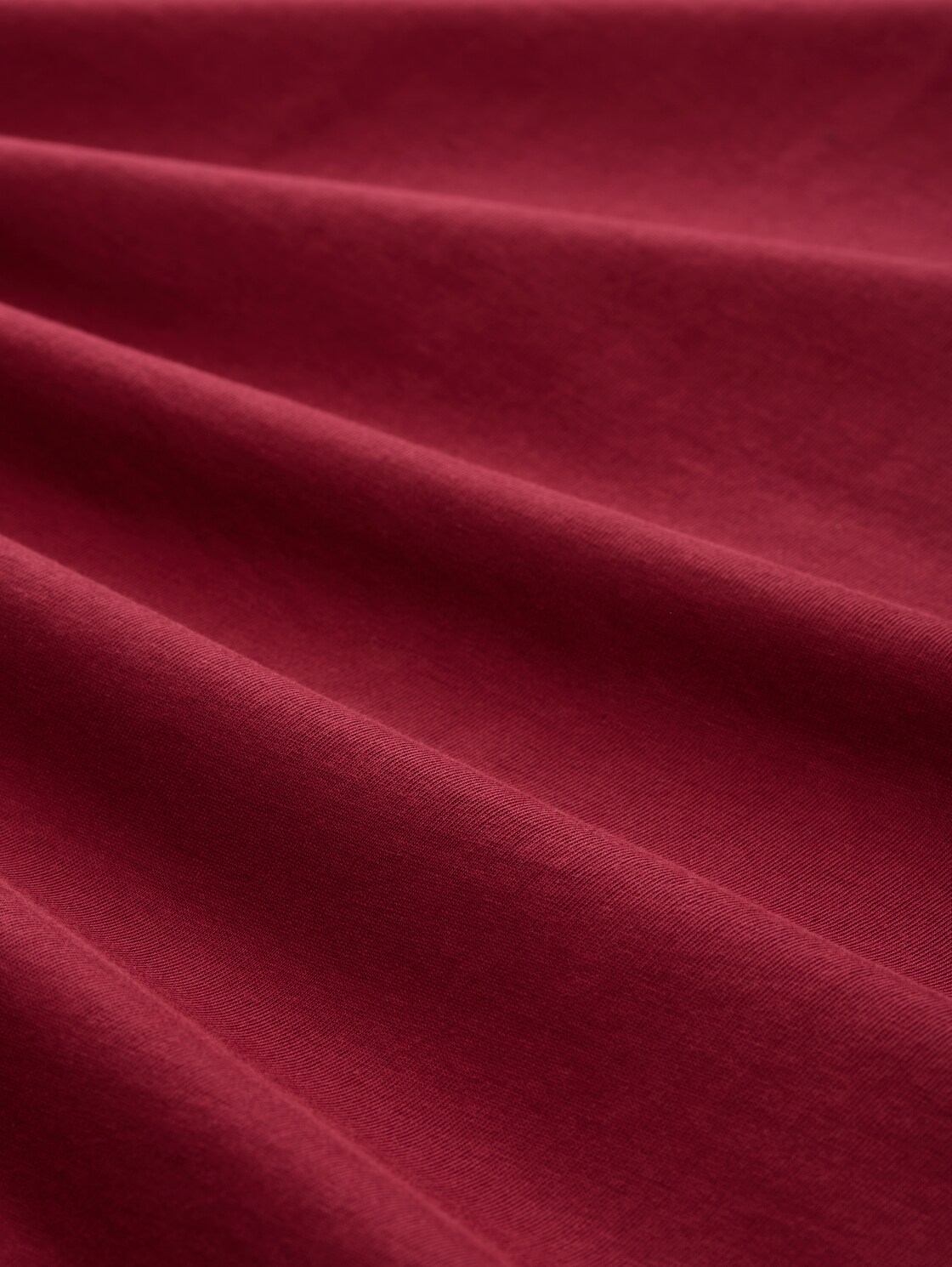 T-Shirt mit Print - Deep Red - Material-Ansicht