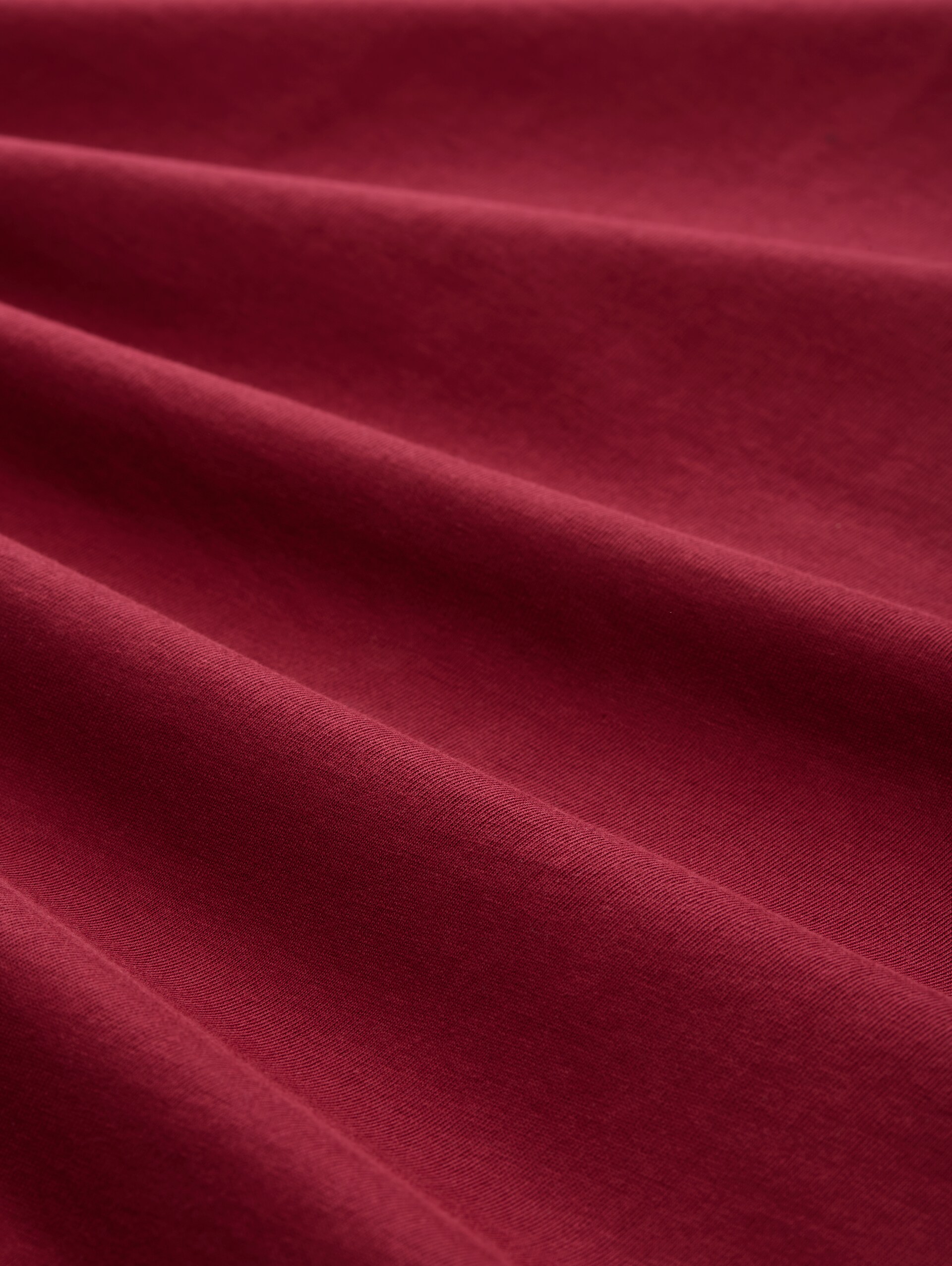 T-Shirt mit Print - Deep Red - Material-Ansicht
