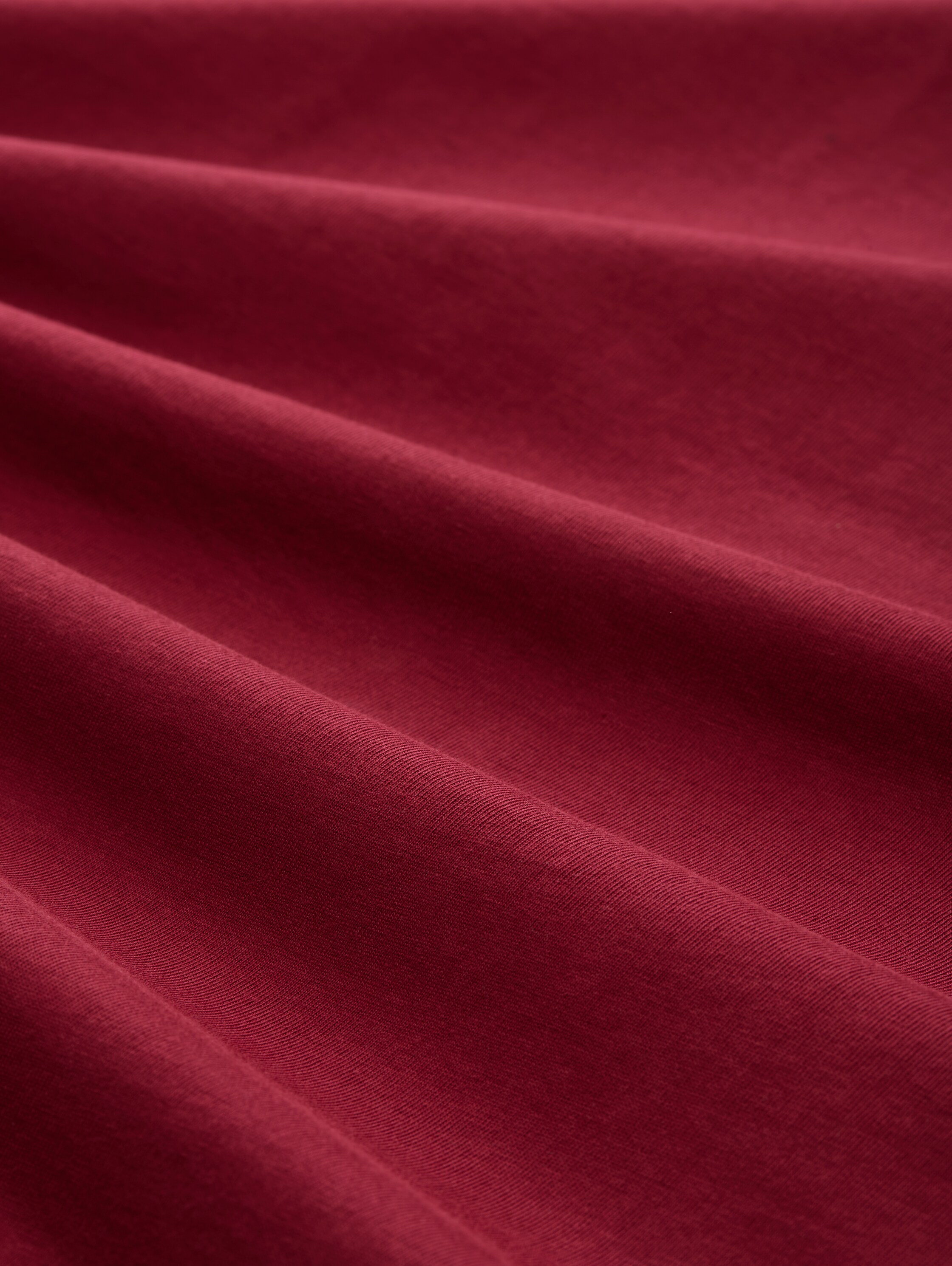 T-Shirt mit Print - Deep Red - Material-Ansicht