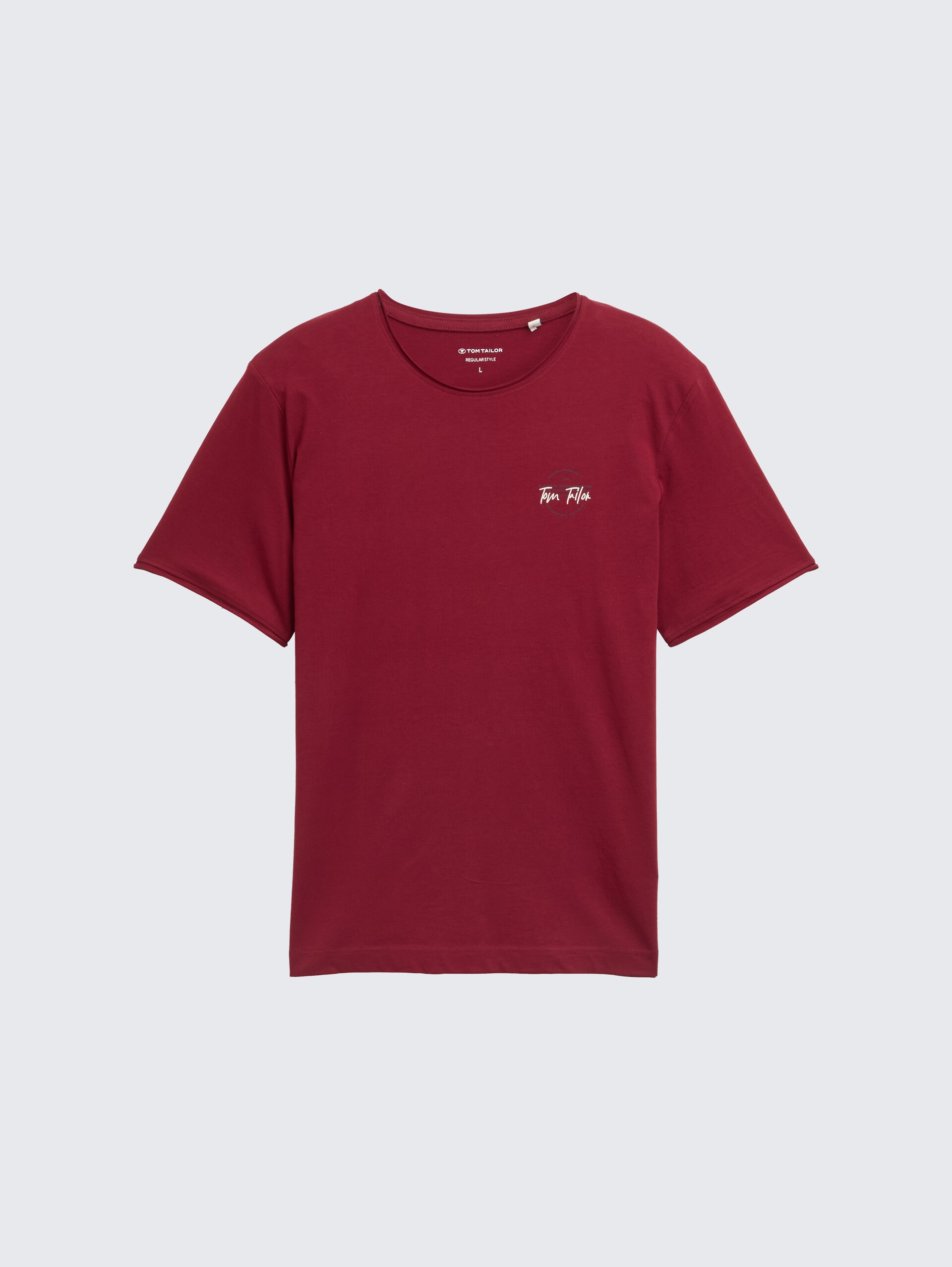 T-Shirt mit Print - Deep Red - Vorder-Produkt-Ansicht