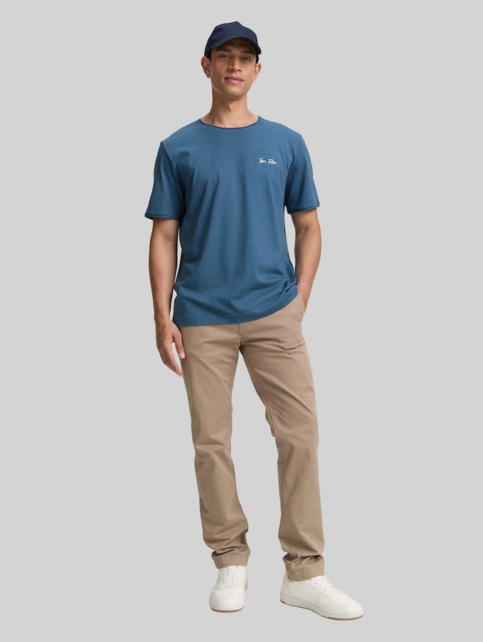 T-Shirt mit Print von Men, real teal blue