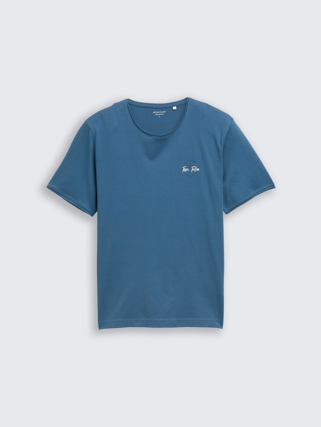 T-shirt with print - real teal blue - Front product view