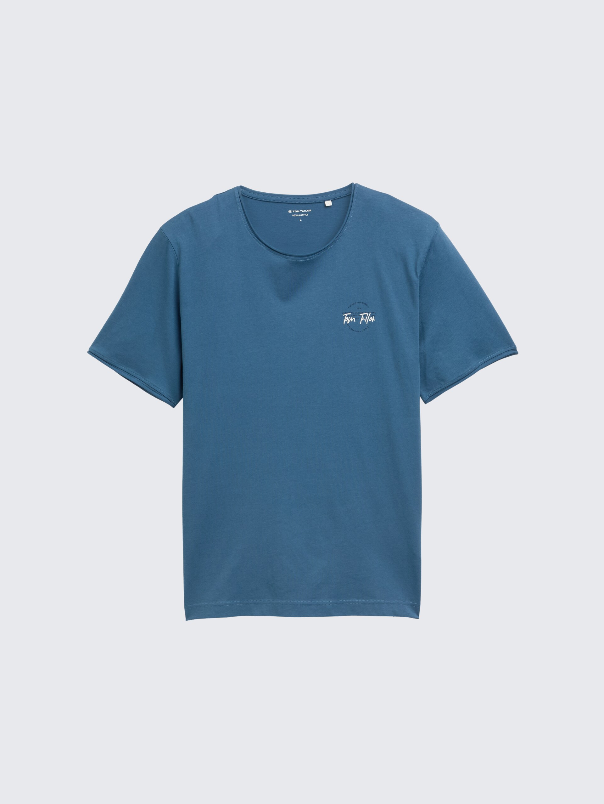 T-Shirt mit Print - real teal blue - Vorder-Produkt-Ansicht