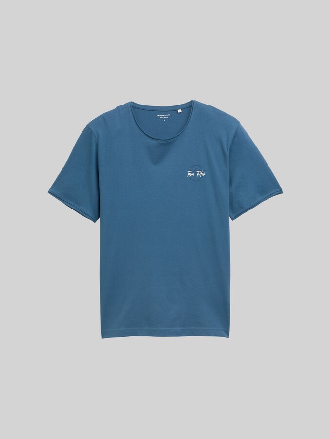 T-Shirt mit Print von Men, real teal blue