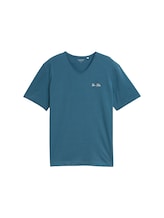 Ausgewählt, T-Shirt mit V-Ausschnitt von Tom Tailor, blau