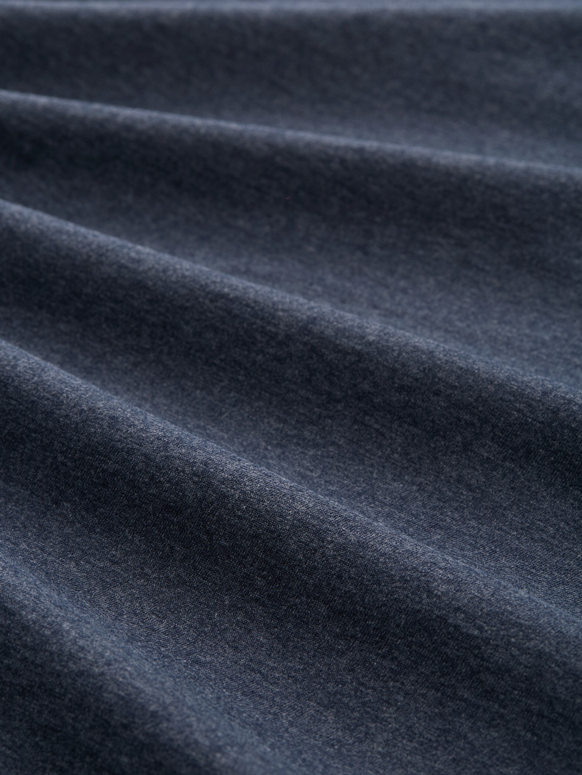 Henley T-Shirt mit Brusttasche - sky captain blue white melange - Material-Ansicht
