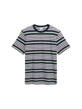 Ausgewählt, T-Shirt mit Streifenmuster von Tom Tailor, blau