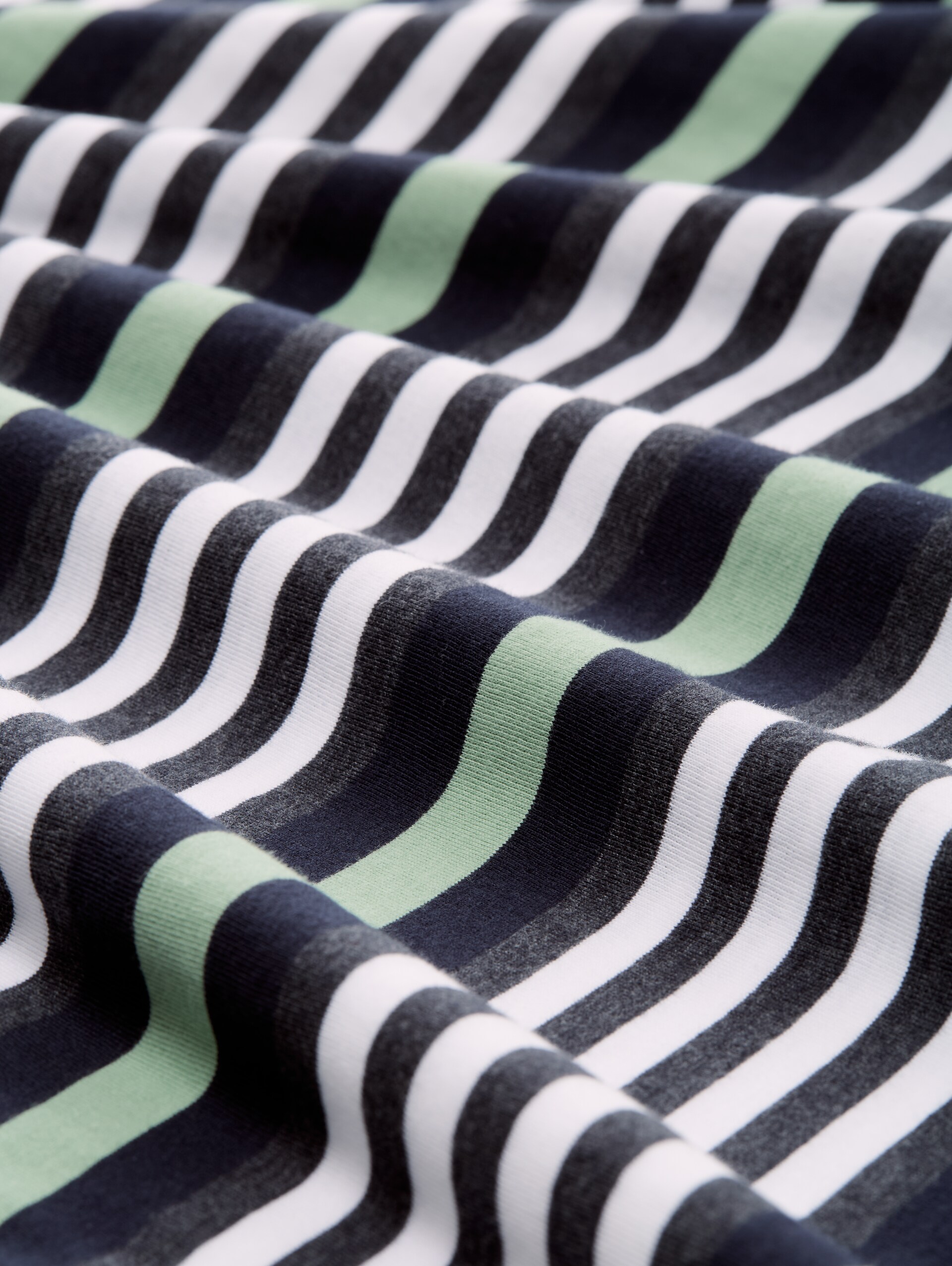 T-Shirt mit Streifenmuster - navy multicolor melange stripe - Material-Ansicht