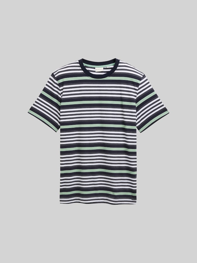 T-Shirt mit Streifenmuster von Men, navy multicolor melange stripe
