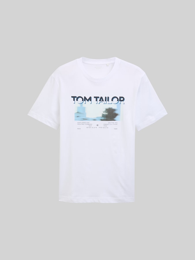 T-Shirt mit Fotoprint von Men, White