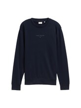 Ausgewählt, Crewneck Sweatshirt mit Logo-Print von Tom Tailor, blau