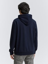 Sweatshirt à capuche avec logo imprimé - sky captain blue - Découpe Vue arrière du modèle