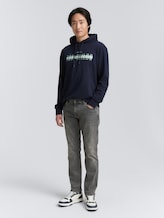 Sweatshirt à capuche avec logo imprimé - sky captain blue - Vue de face du modèle