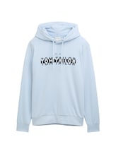 Ausgewählt, Hoodie Sweatshirt mit Logo-Print von Tom Tailor, blau