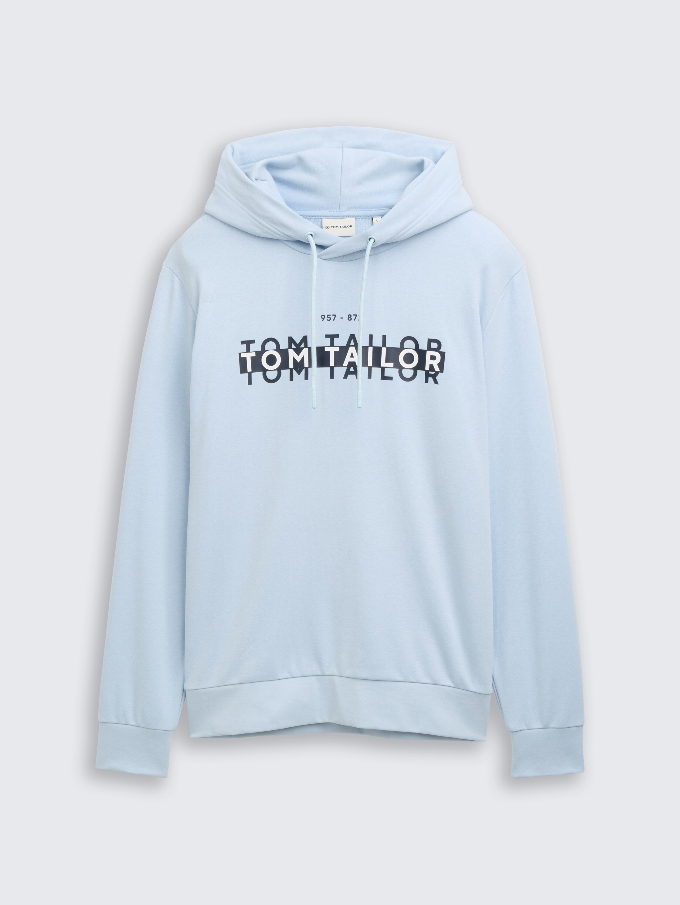 Hoodie Sweatshirt mit Logo-Print - light_metal_blue - 