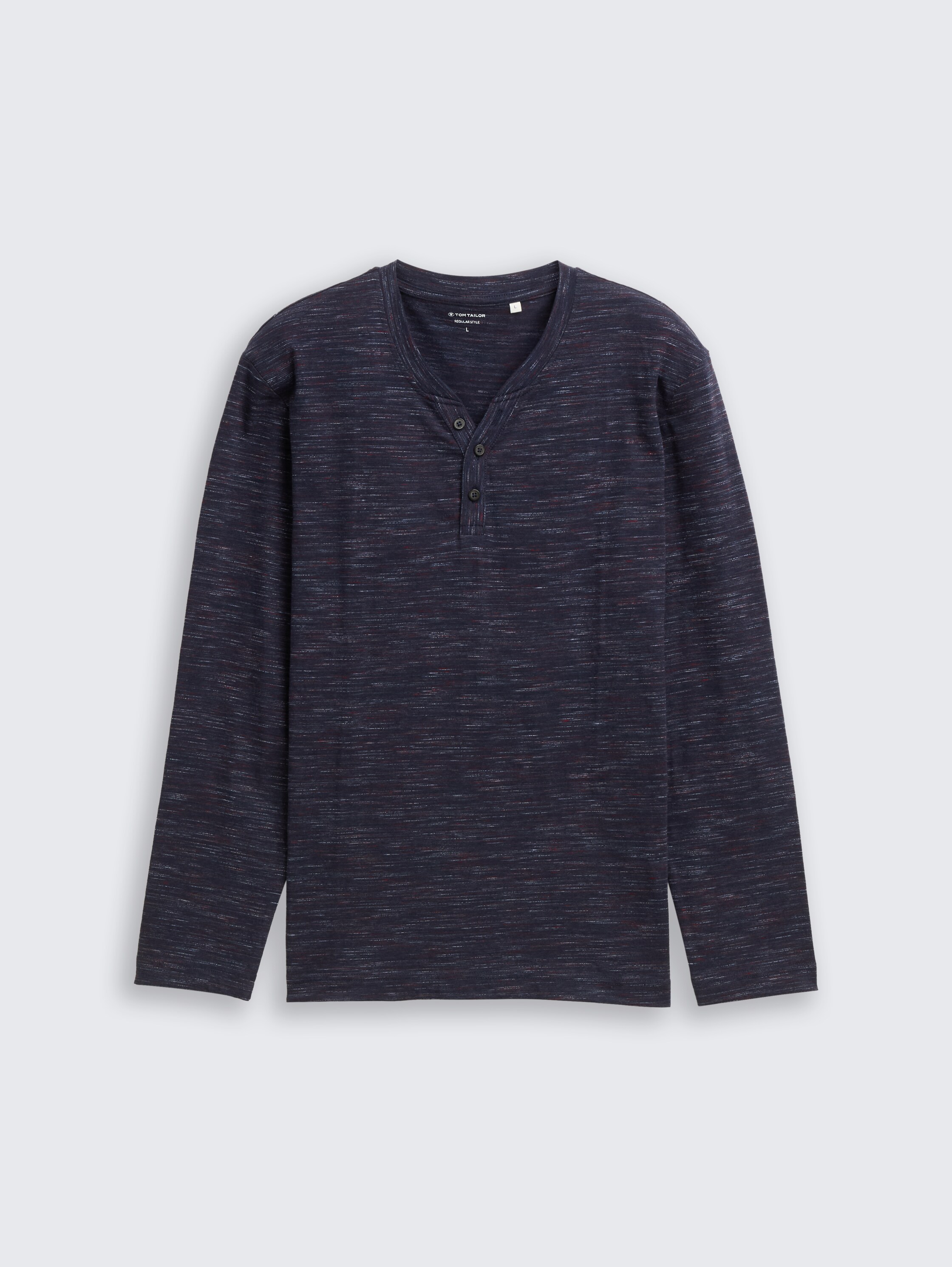 Serafino Langarmshirt - navy red multi inject - Vorder-Produkt-Ansicht