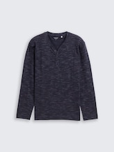 Top à manches longues Serafino - navy red multi inject - Vue de face du produit