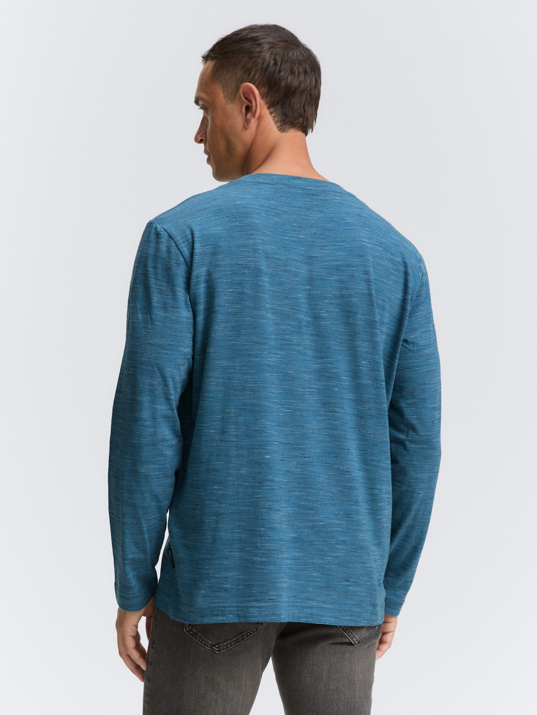 Serafino overhemd met lange mouwen - real_teal_blue_multi_inject - 