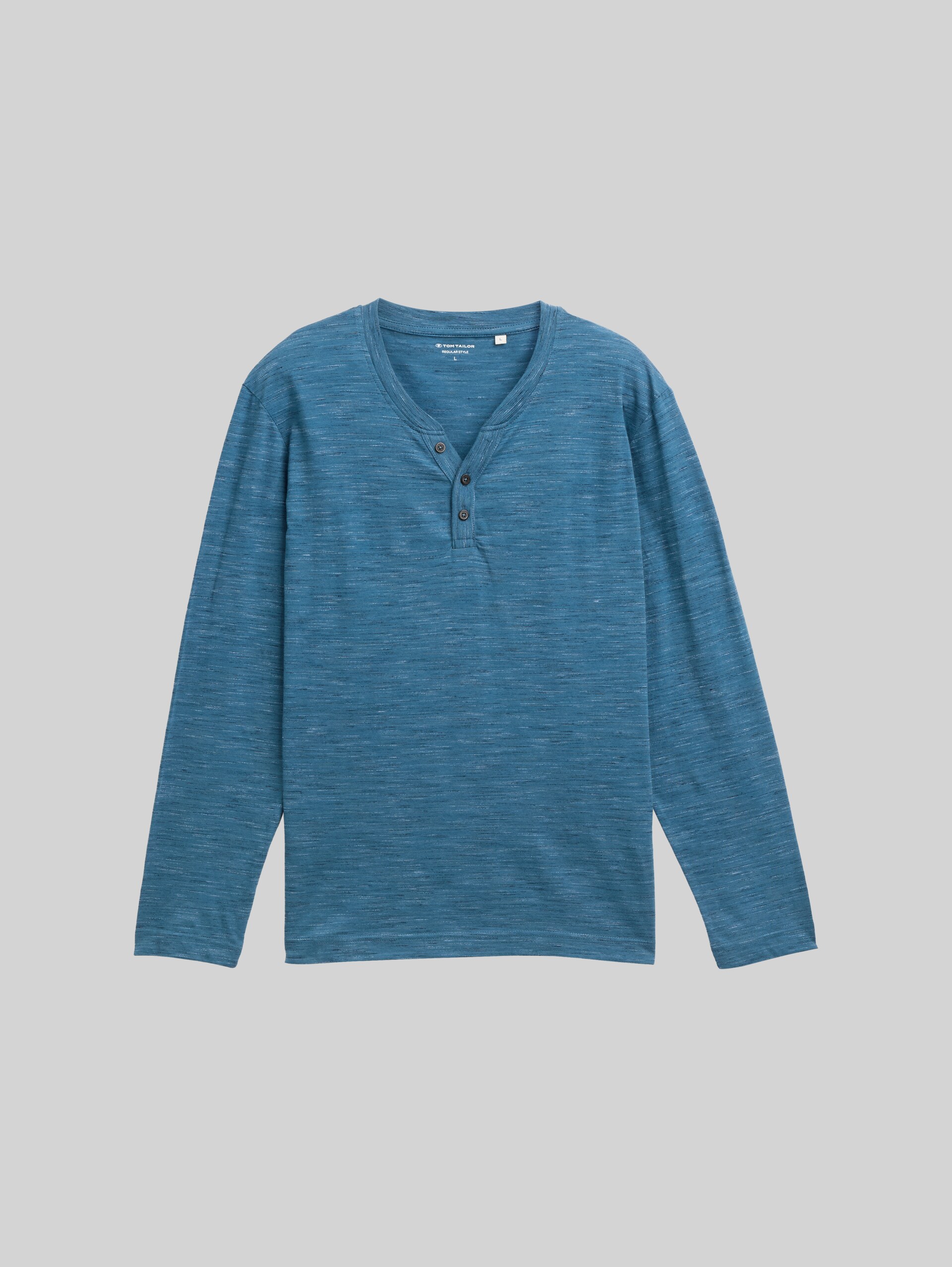 Serafino Langarmshirt - real teal blue multi inject - Vorder-Produkt-Ansicht