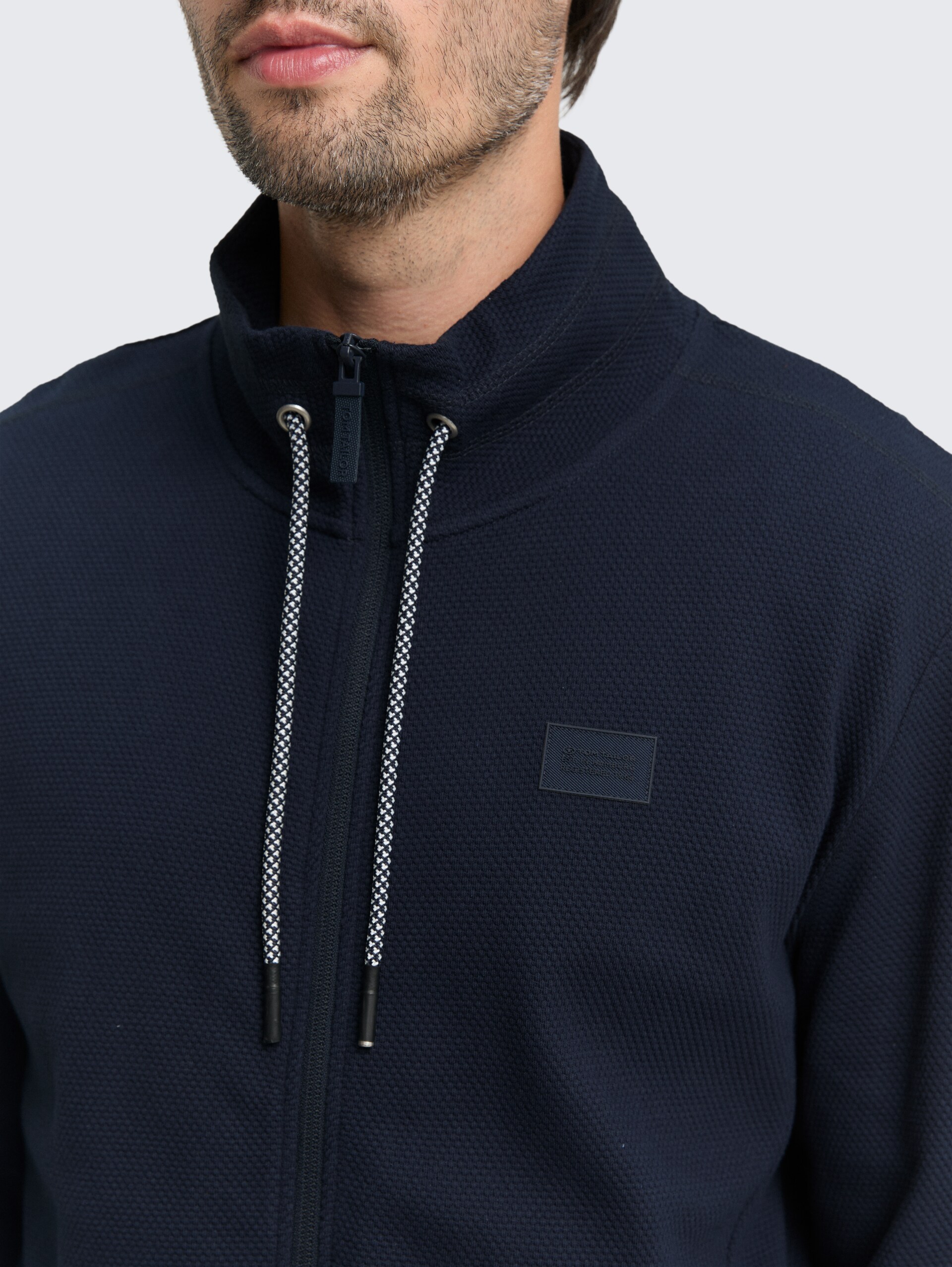 Ultralight Sweatjacke mit Stehkragen - sky captain blue - Detail-Model-Ansicht