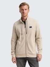 Veste sweat Ultralight avec col montant - light cashmere - Découpe Vue de face du modèle