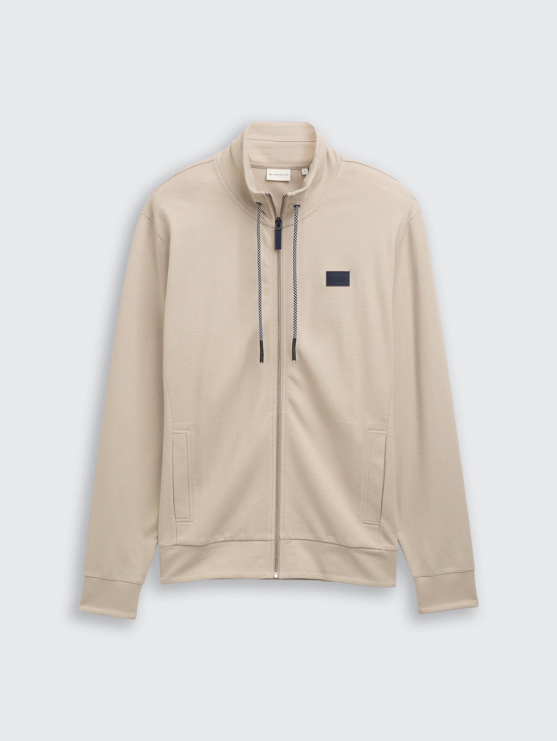 Ultralight Sweatjacke mit Stehkragen - light cashmere - Vorder-Produkt-Ansicht