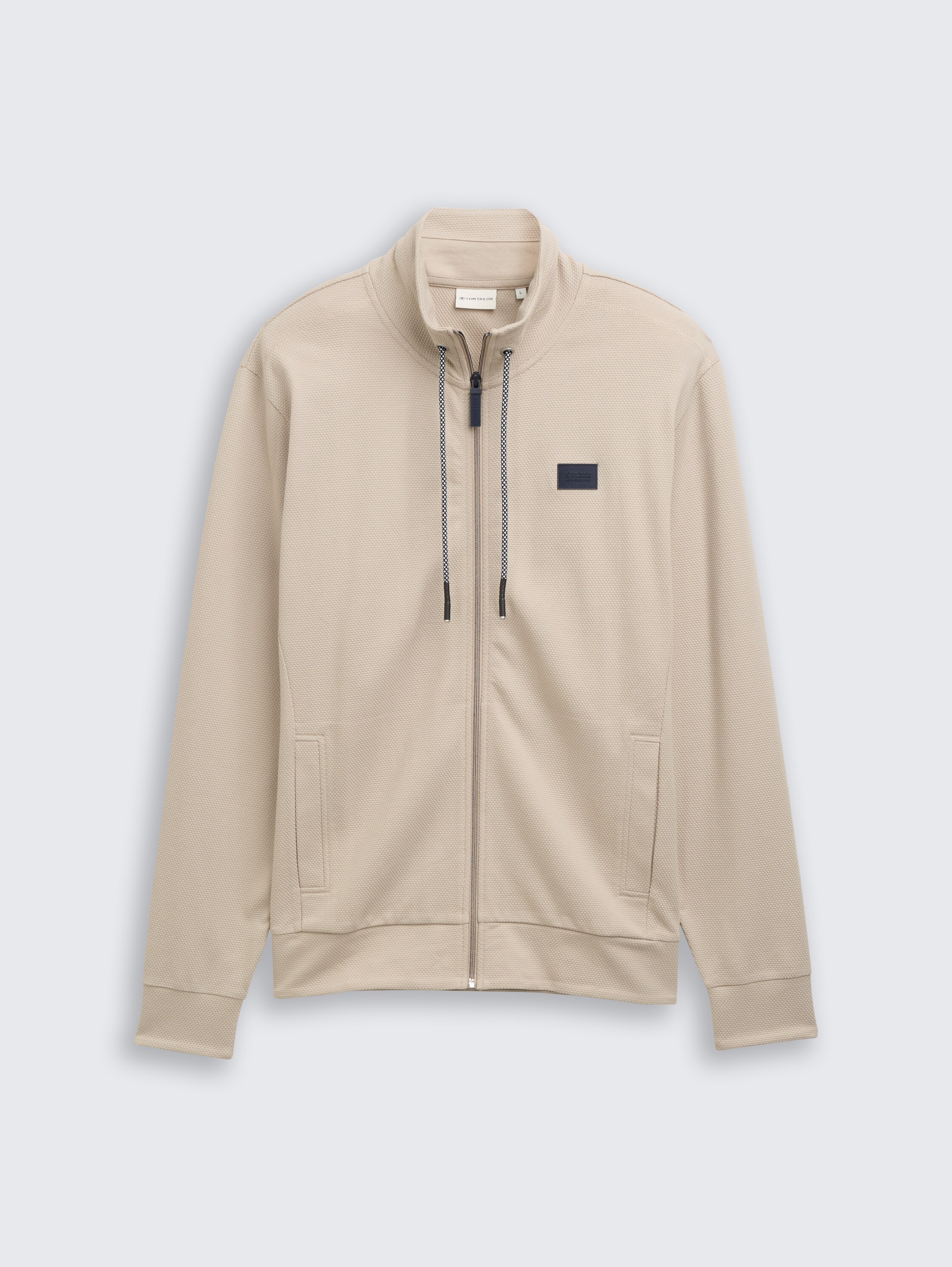 Ultralicht sweatjack met opstaande kraag - light_cashmere - 