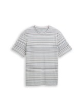 Ausgewählt, T-Shirt mit Streifenmuster von Tom Tailor, weiß