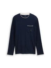 Geselecteerd, 2-in-1 katoenen shirt met lange mouwen door Tom Tailor, blauw