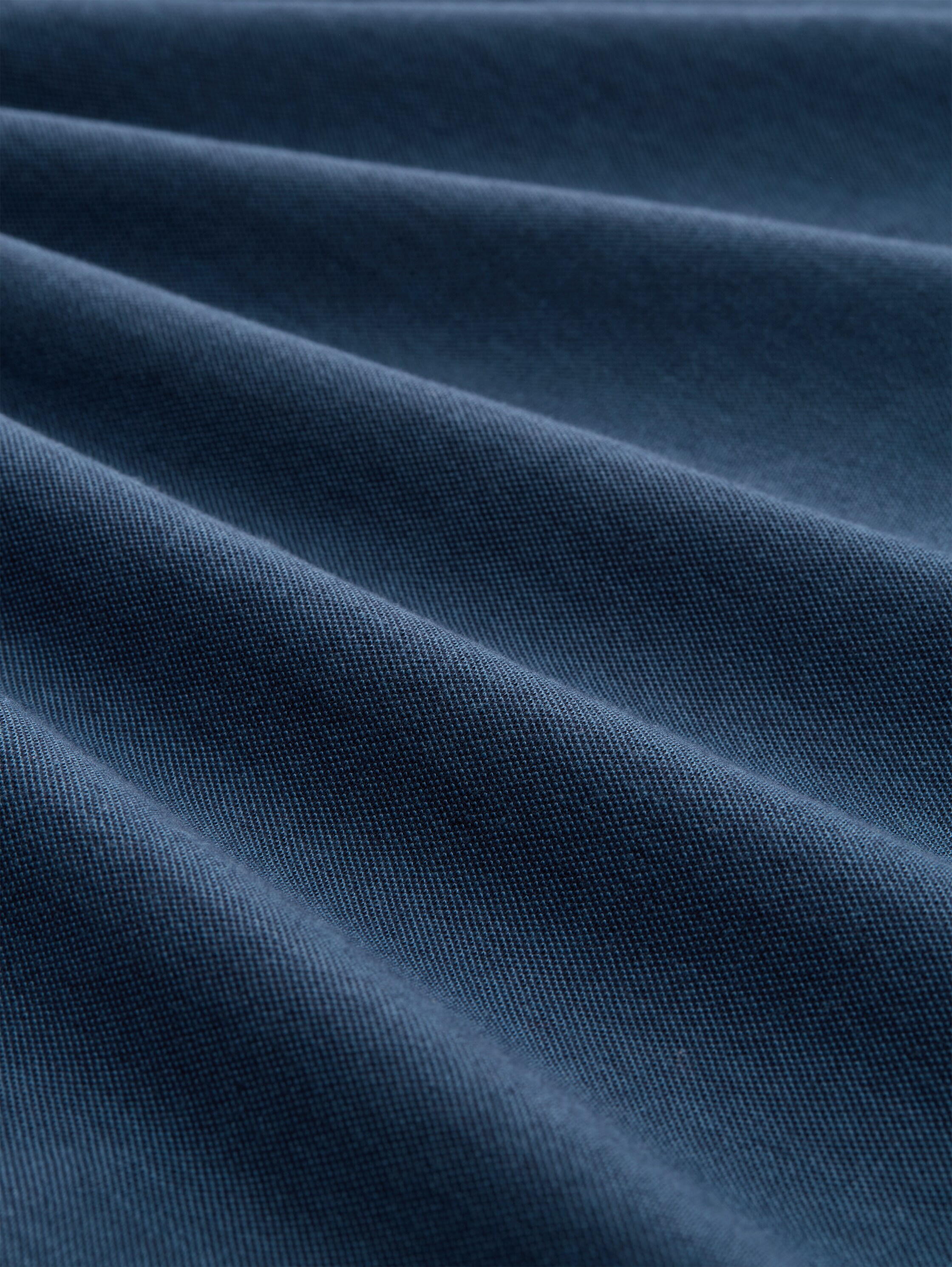 Langarm Piqué Poloshirt mit Logo-Print - navy denim blue two tone