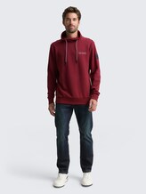 Snood Sweatshirt mit Logo-Details - red navy grindle structure - Model-Vorderansicht