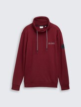 Snood Sweatshirt mit Logo-Details - red navy grindle structure - Vorder-Produkt-Ansicht