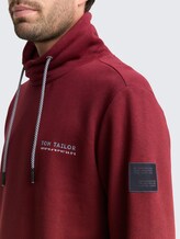 Snood Sweatshirt mit Logo-Details - red navy grindle structure - Detail-Model-Ansicht