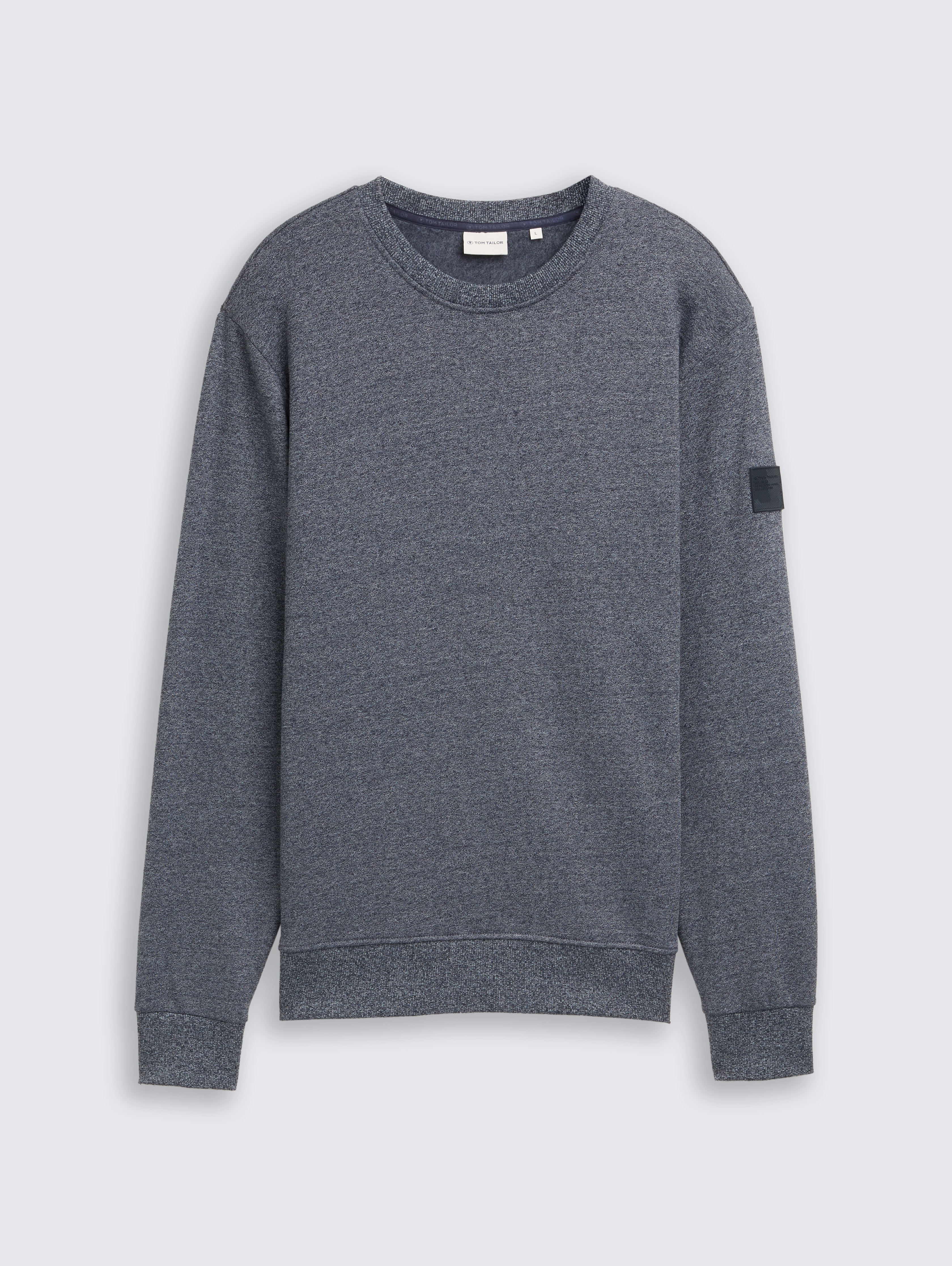 Sweatshirt in Melange-Optik von Men, navy grindle structure