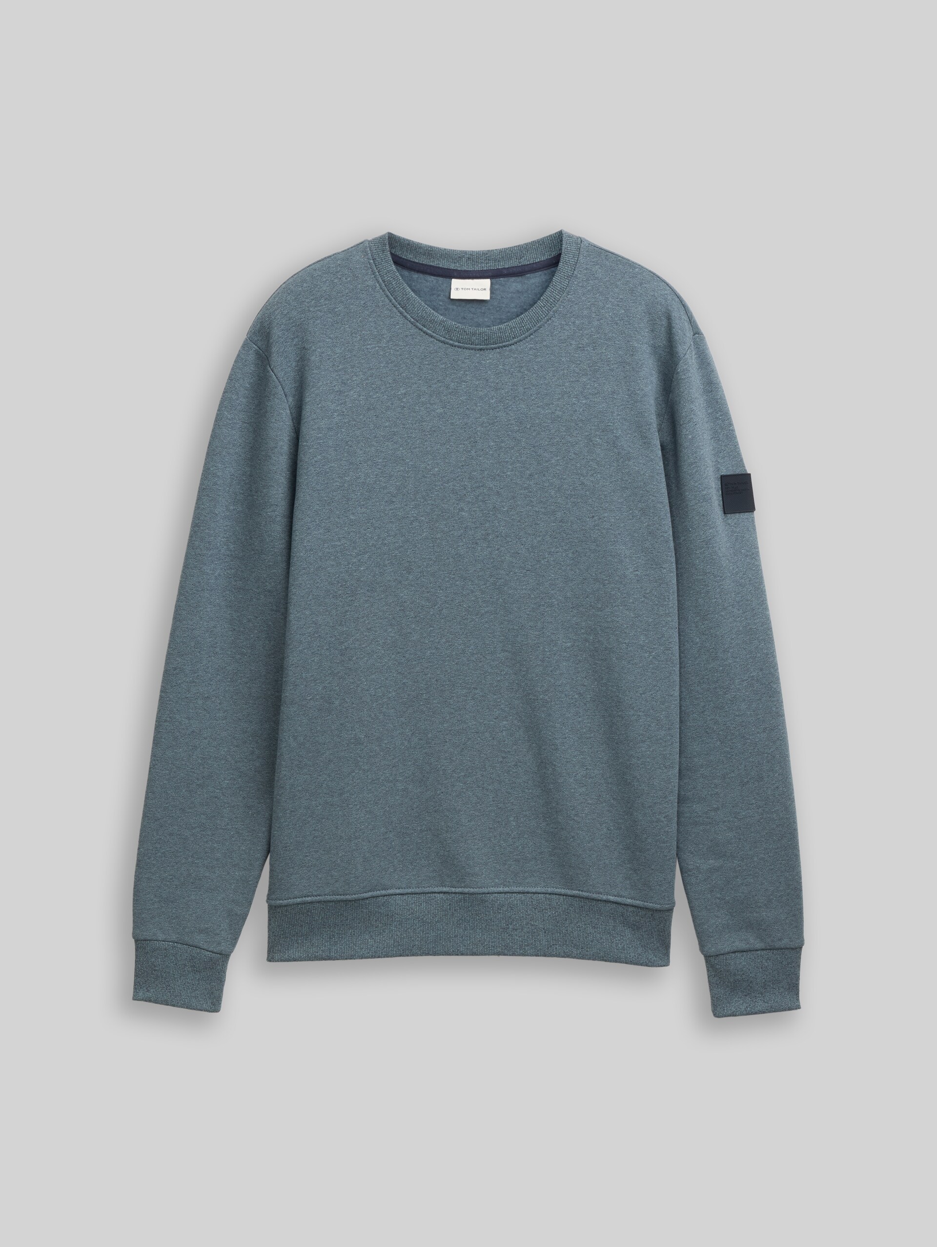 Sweatshirt in Melange-Optik - grey mint navy structure - Vorder-Produkt-Ansicht