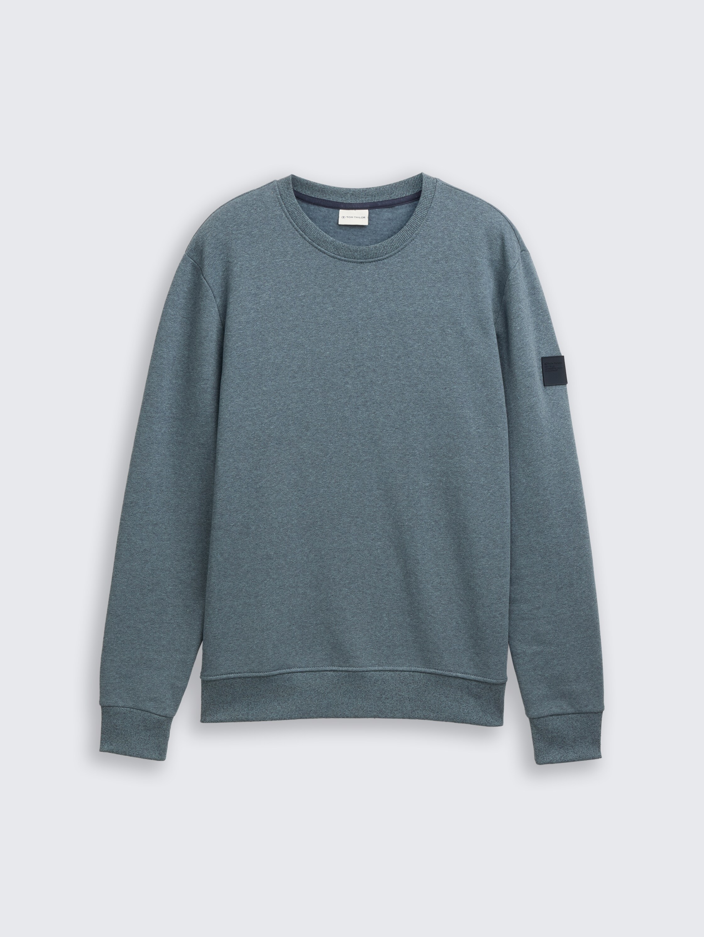 Sweatshirt in Melange-Optik - grey mint navy structure - Vorder-Produkt-Ansicht