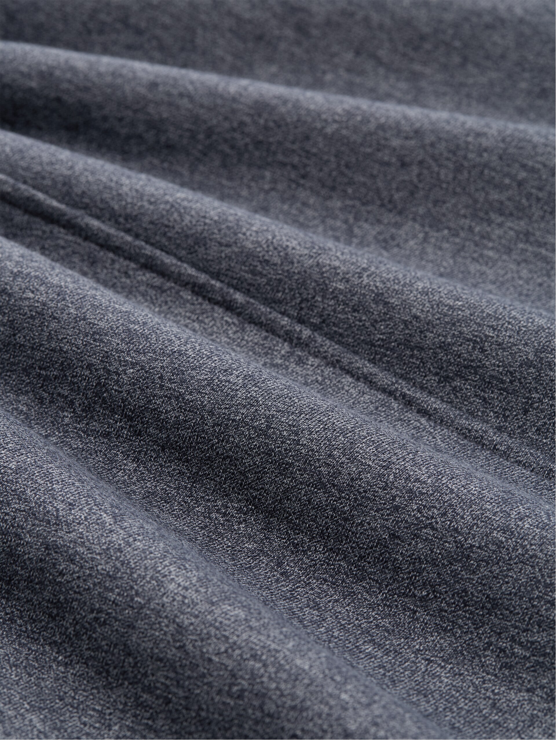 Snood Sweatshirt in Melange-Optik - navy grindle structure - Material-Ansicht