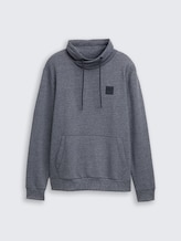 Snood Sweatshirt in Melange-Optik - navy grindle structure - Vorder-Produkt-Ansicht