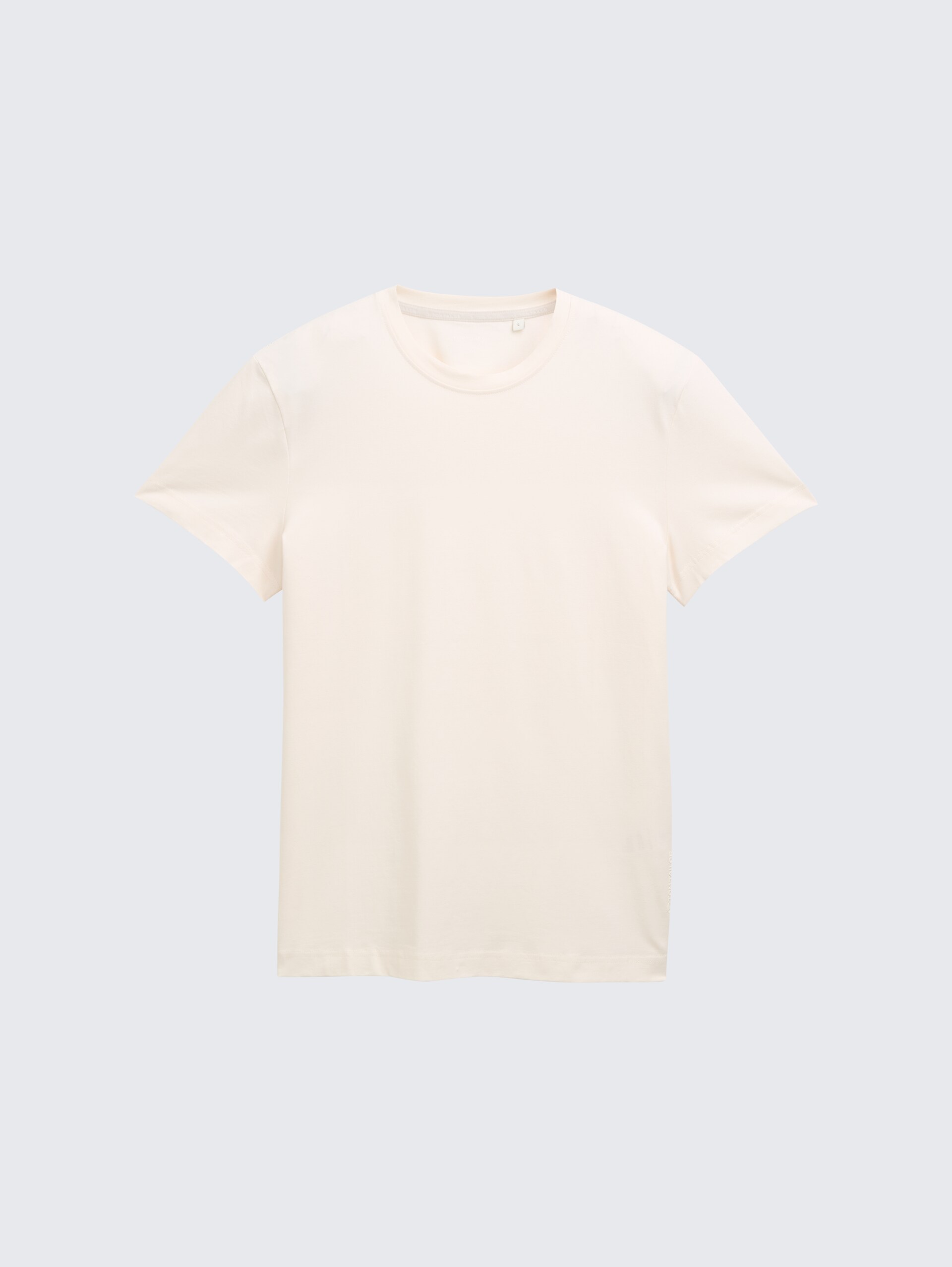 Slim Fit T-Shirt mit Stretch - Gardenia White - Vorder-Produkt-Ansicht
